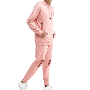 Ensemble de survêtement streetwear pour homme, 100% coton, à capuche, uni, effet vieilli, design personnalisé, qualité supérieure, fabrication OEM sur mesure - Product Image 1