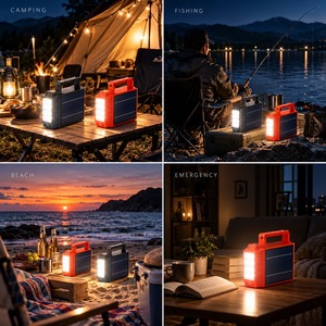 Système d'éclairage solaire LED portable, charge USB, lampe DC 6V pour usage extérieur, domestique et d'urgence, Me Mg-100 3 kW - Product Image 2