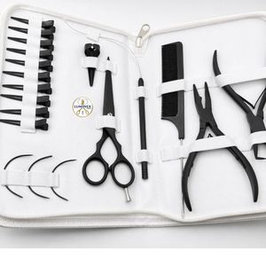 Kit de Pinzas para Extensiones de Cabello de Uso Comercial, Color Personalizado, Agarre Fuerte Profesional, Caja de Micro Anillas, Cuentas, Hilos en Forma de C - Product Image 4