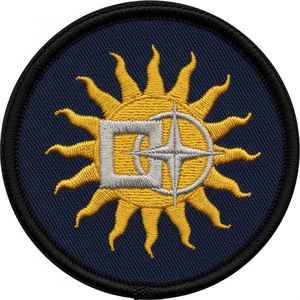 Parche Masónico de Luna Creciente y Estrella, Bordado en Negro y Marrón, Insignia Redonda para la Sociedad Fraternal, Simbolismo, Accesorio de Uniforme - Product Image 3