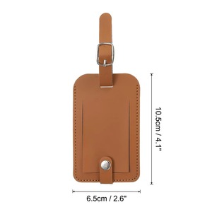 ป้ายแท็กกระเป๋าเดินทางหนังแท้คุณภาพสูงสำหรับสายการบินและโรงแรม ป้ายชื่อเดินทางหนังแท้แบบขายส่ง LTG-0340 - Product Image 3