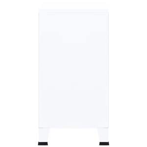Armoire de rangement en acier blanc et plastique 29,5x15,7x31,5 po pour classement - Product Image 5