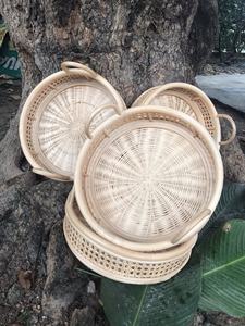 Bandeja de servicio de mimbre de tejido abierto, bandeja de servicio de lujo - Product Image 6