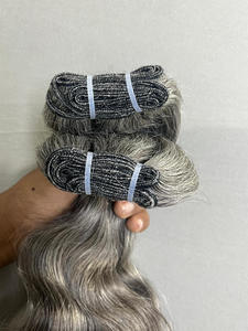 วิกผมมนุษย์สุดพรีเมียมนุ่มและไม่พันกันมี100% ในสไตล์หนาสีขาวและสีเทาเน้นปกปิดได้เต็มที่ - Product Image 3