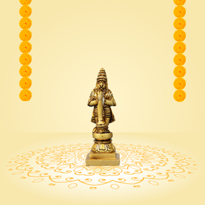 Estatua de Dashavatar de Latón Hecha a Mano de 2.5 Pulgadas, Figura Tradicional, Escultura Dorada, Ídolo Cultural para Decoración del Hogar o Templo - Product Image 1