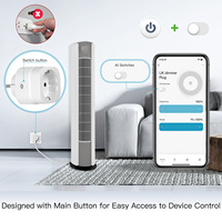 Stopkontak Daya Wi-Fi Pintar dengan Fitur Peredupan, Standar AS, Uni Eropa, Inggris, Kompatibel dengan Aplikasi Tuya Smart Life, untuk Alexa dan Google Assistant