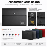 Pochette de classement A4 en PP personnalisable avec logo OEM/ODM, étanche et durable, avec bouton-pression pour bureau et entreprise