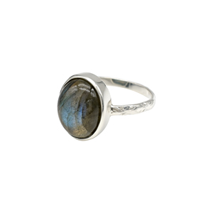 Chordia Jewels Natural 5.5 CT Bezel Set <b>Labradorite</b> Gemstone Classic Solitaire Wedding Party <b>Ring</b> in 925 Sterling Silver Jewelry - Product Image 5