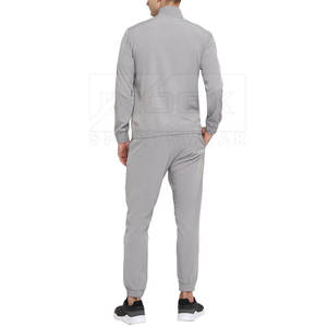 Chándal Gris para Hombre INDEX, Estilo Deportivo con Cierre Completo y Rayas Negras, Corte Regular, Ropa de Otoño, 100% Poliéster - Product Image 2
