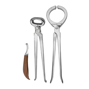 Kit complet d'outils de ferrage pour chevaux, ensemble professionnel d'entretien des sabots avec râpe à sabots, couteau à sabots, tire-ferrures, pince à sabots, râpes et clinceur - Product Image 5