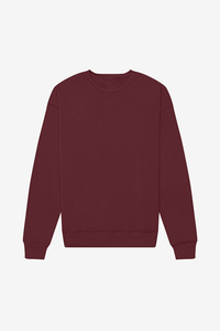 Premium Quality 100% Cotton Winter Embroidered Unisex Crewneck Sweatshirt Premium Custom Logo Hoodies Solid Color Sweater - Product Image 2