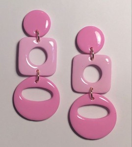Pendientes Étnicos de Resina Epoxi Hechos a Mano, Elegantes y Modernos, para Fiestas y Eventos, Joyería de Moda - Product Image 3