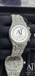 Iced Stainless Steel Hip Hop Mechanical Watch Sapphire Crystal Dial Analog <b>Chronograph</b> Gemstone Case Bracelet for Party Gift - Product Image 2