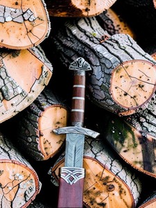 Épée viking en acier damas forgé à la main, épée médiévale nordique, lame en acier damas inspirée des Vikings pour collectionneurs - Product Image 3