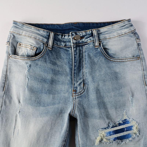 Pantalones Vaqueros de Mezclilla de Poliéster para Hombre, Casuales, de Verano, Transpirables, con Logotipo Personalizado, Fabricante y Proveedor Mayorista OEM - Product Image 5