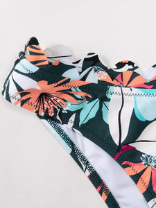 Unique Design High Manufacture Supplier <b>Beach</b> Wear Women's Solid Pattern 2-Piece Bikini Set Halter Neckline <b>Thongs</b> Bottom Quick - Product Image 5