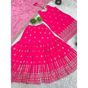 Hermosa ropa de boda para mujer Top Bottom Dupatta Set - Product Image 3