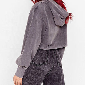 Lightweight Pullover <b>Sweatshirt</b> Acid Washed <b>Tie</b> <b>Dye</b> Crop Top Hoodie Shorts Fashion Fleece Hooded Short Set With Long Tops - Product Image 2