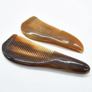 Indian Natural Shape Buffalo Horn Hair Comb Handmade Waterproof Folk Art Rustic Style MNE-35 Durable Bulk Ready Ship - Product Image 4