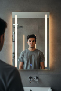 400Watt Modern IP44 Frameless Smart <b>Bathroom</b> Touch Adjustable Anti-Fog LED Mirror Tempered Lenses Wall-Mounted for - Product Image 5