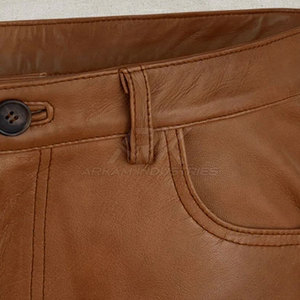 Pantalon en cuir pour homme de haute qualité, couleur unie, best-seller, streetwear, pantalon en cuir pour homme - Product Image 4