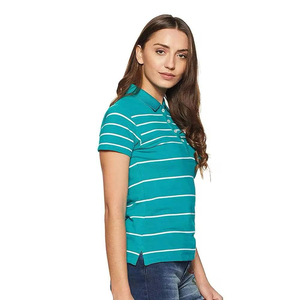 Camiseta de Manga Corta Tejida Informal para Mujer, Transpirable, con Logotipo Personalizado al por Mayor, Ecológica, de Secado Rápido, Precio Económico, OEM 2026 - Product Image 2