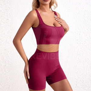 Conjuntos Deportivos Casuales Premium para Yoga - Diseño Moderno de 2 Piezas con Frente Sólido y Transpirable en Spandex/Poliéster para Comodidad Diaria - Product Image 2