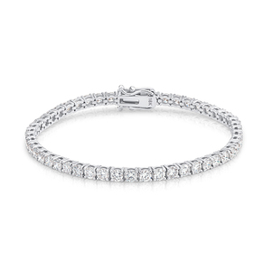 เพชรเลี้ยงในห้องปฏิบัติการ รับรองโดย IGI สร้อยข้อมือทอง 14K แบบเทนนิส ประดับเพชรแบบ Pave Setting ของขวัญงานหมั้นสุดหรู ของขวัญงานแต่งงาน เครื่องประดับชั้นดี - Product Image 3