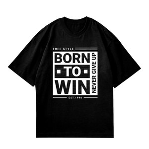 Camiseta Casual de Manga Corta con Cuello Redondo y Estampado de Letras Tie-Dye en la Parte Delantera, Corte Regular para Hombre, 100% Algodón Jersey, Marca Born Be Awesome - Product Image 4