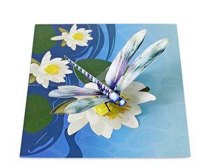 Tarjetas de felicitación con diseño 3D de libélula, personalizadas y fabricadas a mano, regalos hechos a mano - Product Image 2