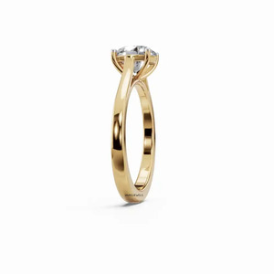 Anillo de Compromiso y Boda con Diamante Cultivado en Laboratorio Certificado por IGI para Mujer, Estilo Clásico en Oro Amarillo de 10K, 14K, 18K, Plata 925, 935 - Product Image 3