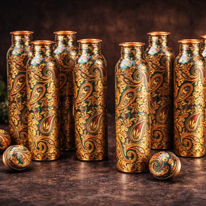 DecorativeBottle MetalDecorBottle VintageBottle LuxuryBottle OrientalBottle CloisonneBottle EnamelBottle DecorativeMetalBottle - Product Image 6