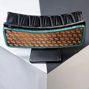 Hot Sale Accessories Women's Hand Tooled Leather Hair Claw Cowhide Large Custom Rectangle Wholesale Hair Claw <b>Clips</b> for Women's - Product Image 4