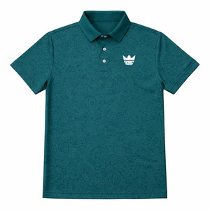 เสื้อโปโลกอล์ฟแขนสั้น 88% โพลีเอสเตอร์ 12% สแปนเด็กซ์ พิมพ์ลายแบบซับลิเมชั่นตามสั่ง แห้งเร็ว สำหรับผู้ชาย - Product Image 3