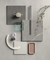 Usine directe |   Meilleures ventes : Dalles de pierre frittée grand format Laminam sur mesure, fabrication italienne, Anthracite 12mm, pour chambre et salon