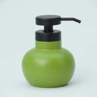 Distributeur de savon en résine écologique, bouteille ronde, accessoire fabriqué en AD pour les ensembles de salle de bain à domicile et à l'hôtel