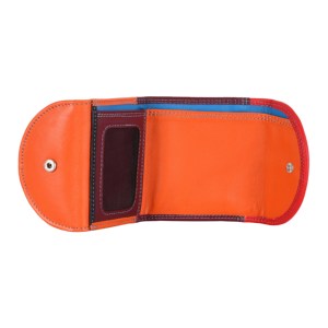 Premium Genuine Leather Unisex Long Trifold RFID Blocking Daily Use Multi Color Coin Purse Card Holder Classic <b>Stud</b> Closure - Product Image 5
