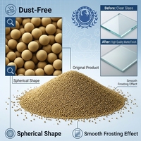 Corindon sphérique abrasif écologique haute dureté sans poussière pour le nettoyage des carreaux métalliques, média de sablage pour miroirs intelligents, sable diamanté