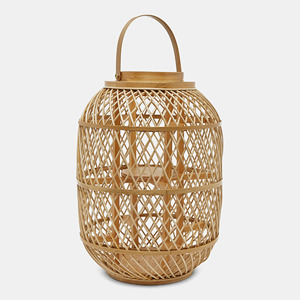 Round rattan floor lantern stylish lanterns for home decor <b>cheap</b> price hand-made <b>candle</b> holder - Product Image 4
