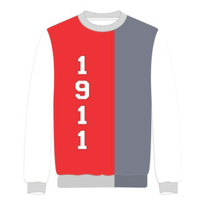 เสื้อสเวตเตอร์ถักไหมพรมสีแดงเลือดหมู 3 สี พรีเมียม ดีไซน์พิเศษ ลายปักเชนิลล์ สำหรับพี่น้องสมาคมกรีก 9 ฝ่าย เสื้อคลุมสไตล์กรีกคลาสสิก - Product Image 2