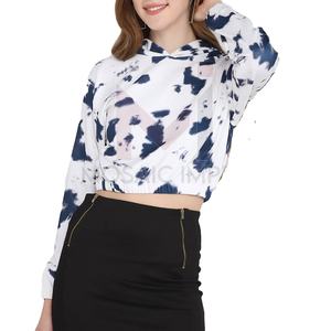 2025 otoño moda Formal de punto 100% algodón transpirable Crop Top sudadera Streetwear Mujer - Product Image 1