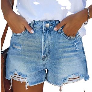 Nuevo 2025 Best Article Pantalones cortos de mezclilla para mujer Transpirable Buena calidad Tarifa al por mayor Diseño personalizado Short Zip Up Short - Product Image 1
