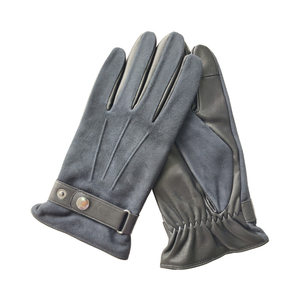 Gants en cuir à fermeture à pression, style uni, pour l'hiver, chauds et confortables, usage quotidien - Product Image 5