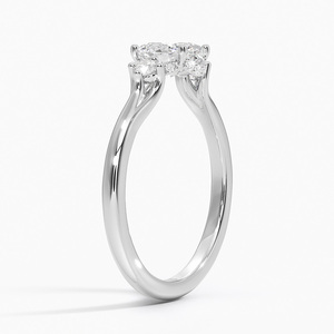 BOJ <b>Ring</b> 078 Oval Cut 925 <b>Silver</b> Halo Prong Stone <b>Solitaire</b> Diamond <b>Ring</b> 2ct D Color VVS1 Moissanite GRA Certified Low Price - Product Image 2