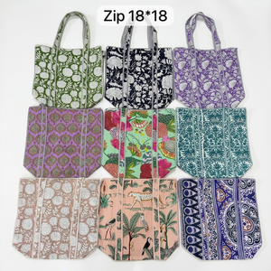 Bolsos Tote Kantha Acolchados Premium Hechos a Mano de Algodón, Bolsos de Compras OEM, Venta al por Mayor, Marca Privada, Suministro - Product Image 1