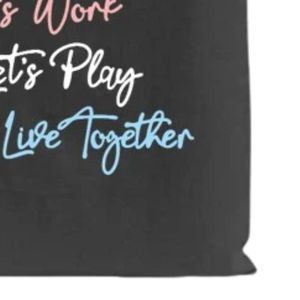 Sac fourre-tout en toile noir pour adolescentes avec imprimé lettres colorées, longues poignées d'épaule, sac de shopping décontracté réutilisable pour filles au quotidien - Product Image 2