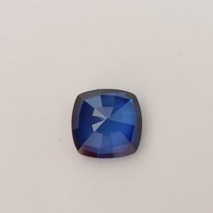 Zafiro azul pulido de corte cojín, 100% natural certificado, elegante y moderno, para joyería fina, anillos y pendientes. - Product Image 3