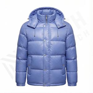 Veste matelassée confortable Xl pour hommes en microfibre douce légère et chaude avec col à capuche pour vêtements d'hiver décontractés pour hommes - Product Image 2