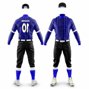 เสื้อเจอร์ซีย์ติดกระดุมแขนยาวพร้อมกางเกงดีไซน์กระเป๋าหลายช่อง ชุดเบสบอลซอฟต์บอลสำหรับทุกฤดูกาล ชุดกีฬาสำหรับฝึกซ้อมและแข่งขัน ปี 2026 - Product Image 4