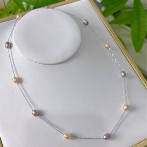 Collier de perles d'eau douce naturelles haut de gamme de 5-4 mm, tissé à cinq couches avec un élégant argent S925, brillant et tendance - Product Image 2